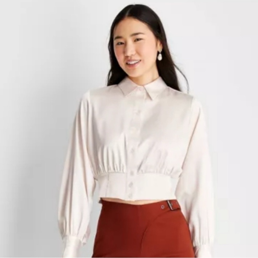 NWT Future Collective Satin Corset Top
